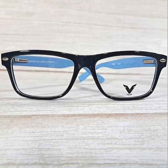 NEW Made in USA Eyeglass Frame Glasses, Blue Chunky, Full Rim 50-14-138 - Picture 1 of 7